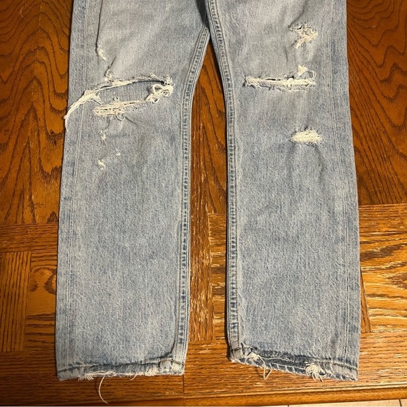 AGOLDE Jaime Button Fly Distressed Classic High Rise Straight Ankle Jeans Sz 27 - Picture 8 of 15